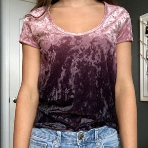 AE Pink and Purple Ombré Top